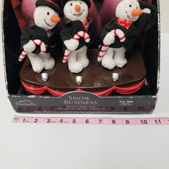 Santa's Best Snow Business Animated Musical Snowmen Christmas Eve Holiday Decor - Picture 16 of 16